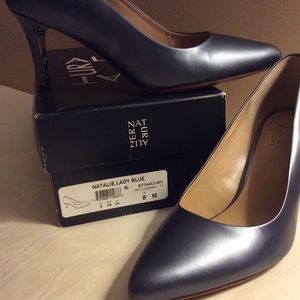Naturalizer Lady Blue Leather Pumps / Heels